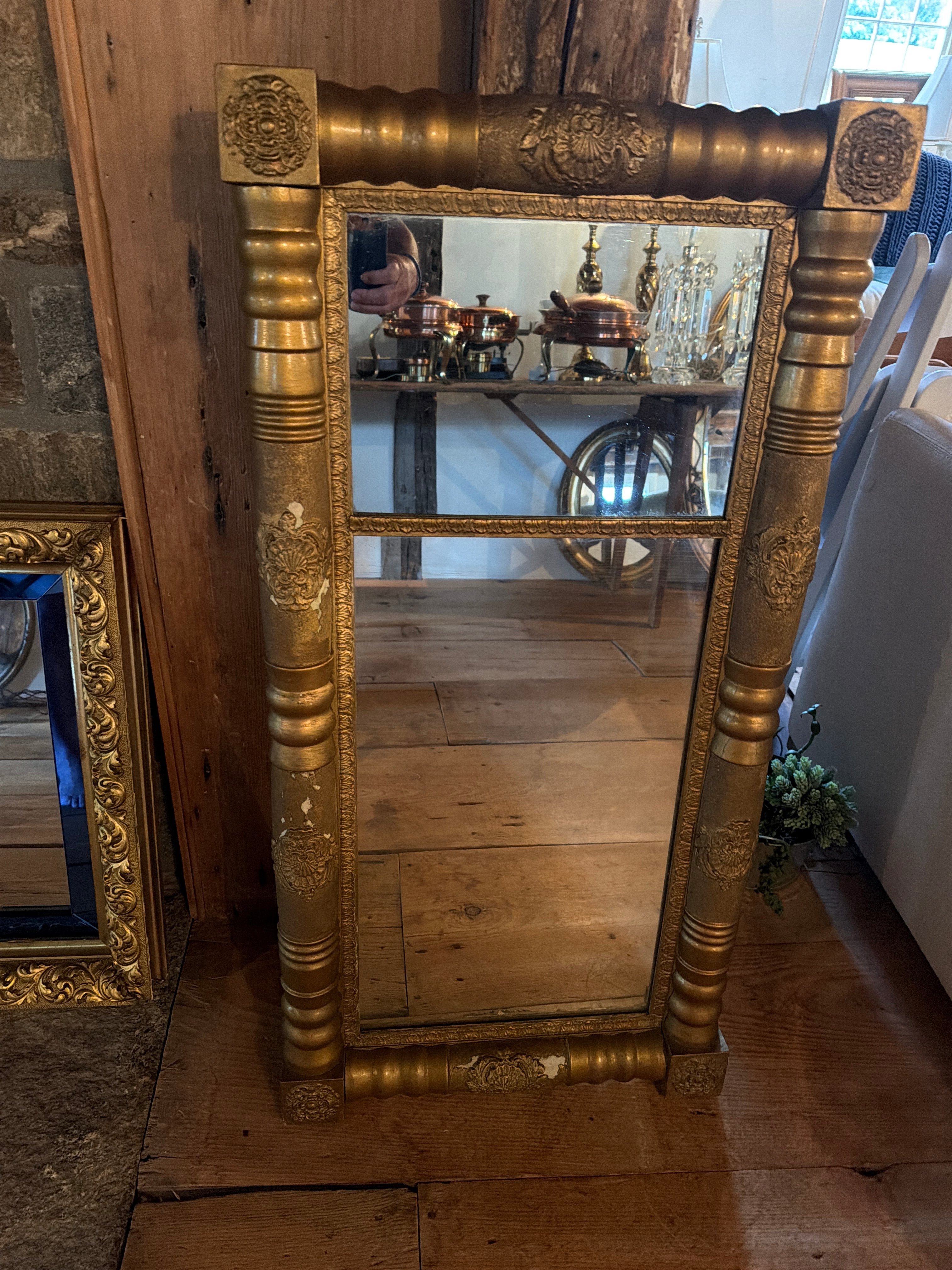 Federal style faux gilt mirror