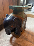 Glazed ceramic elephant stool