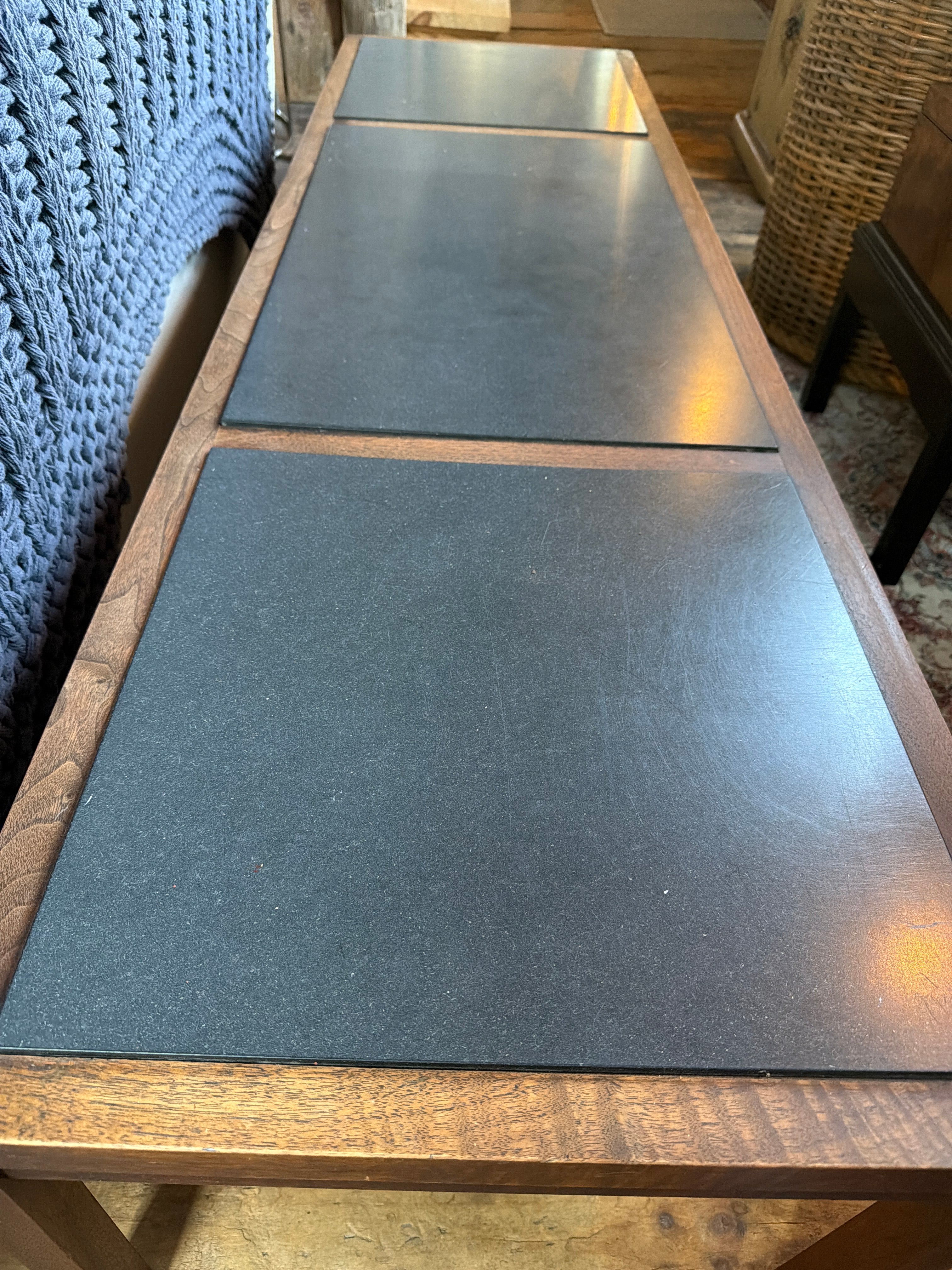 Walnut and slate table by Jack Cartwright for Founders