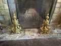 Pair of brass Andirons