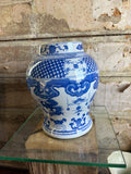 Large blue Asian vase