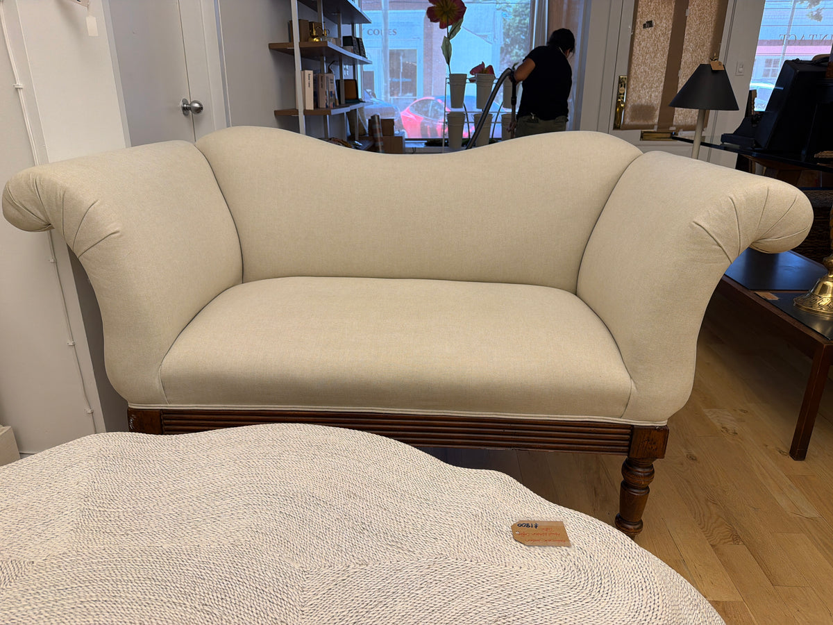 White vintage loveseat in white