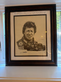 Signed Mario Andretti image and quotation