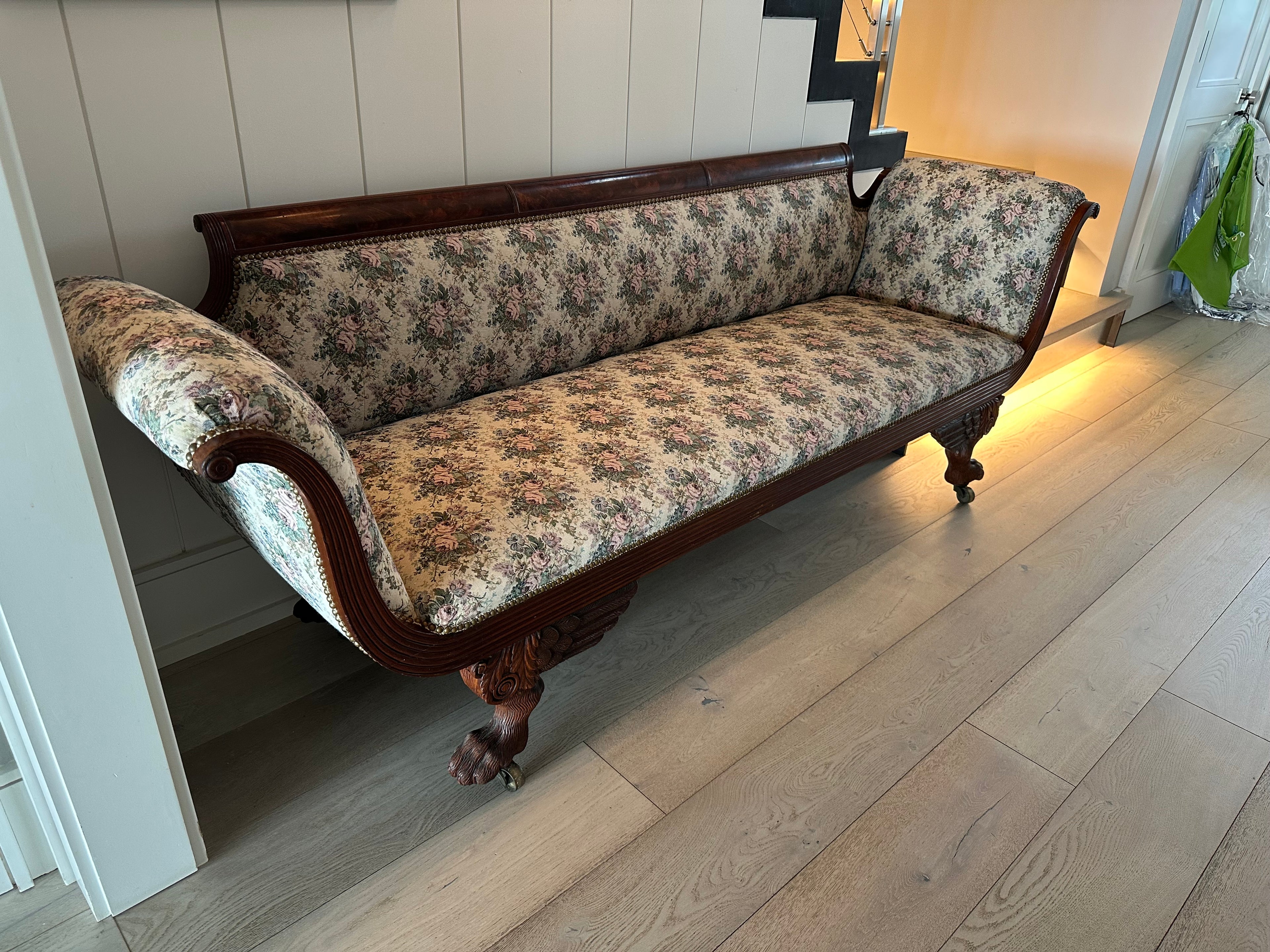 Vintage brocade couch