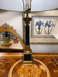 Brass square base lamp