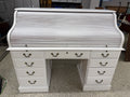 White roll top desk