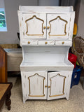19th C dry sink. Painted sky blue base
