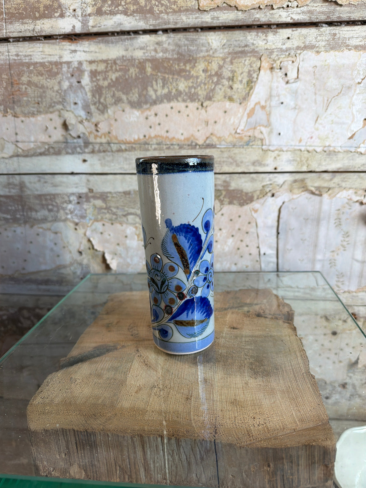 Mexican blue vase