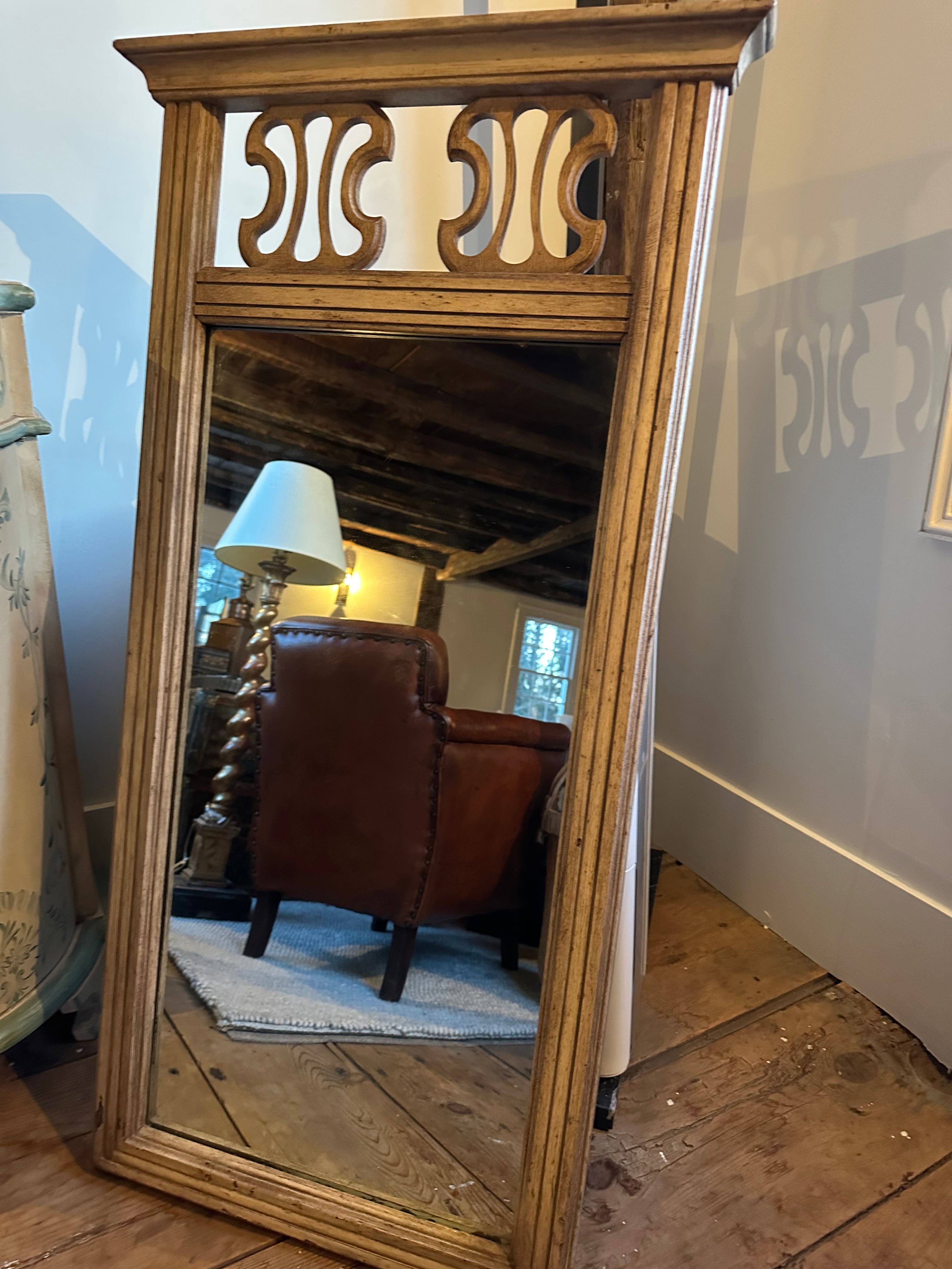 Wooden antique mirror