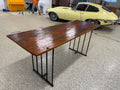Farmhouse table with cast iron legs