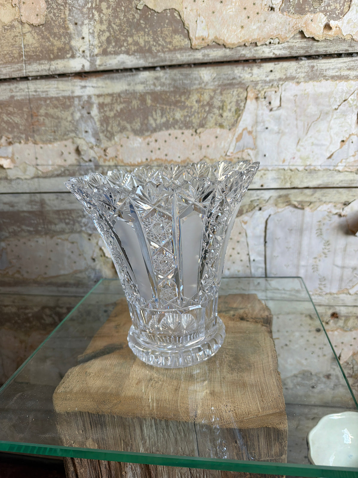 Hobnail French Opalescent  vase