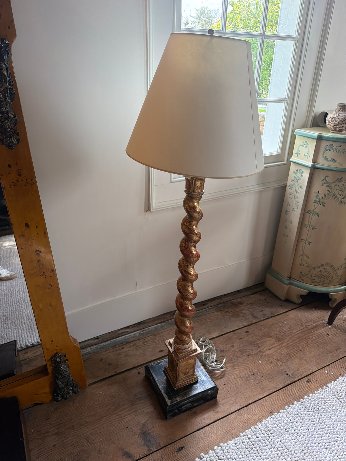 French baroque style floor lamp