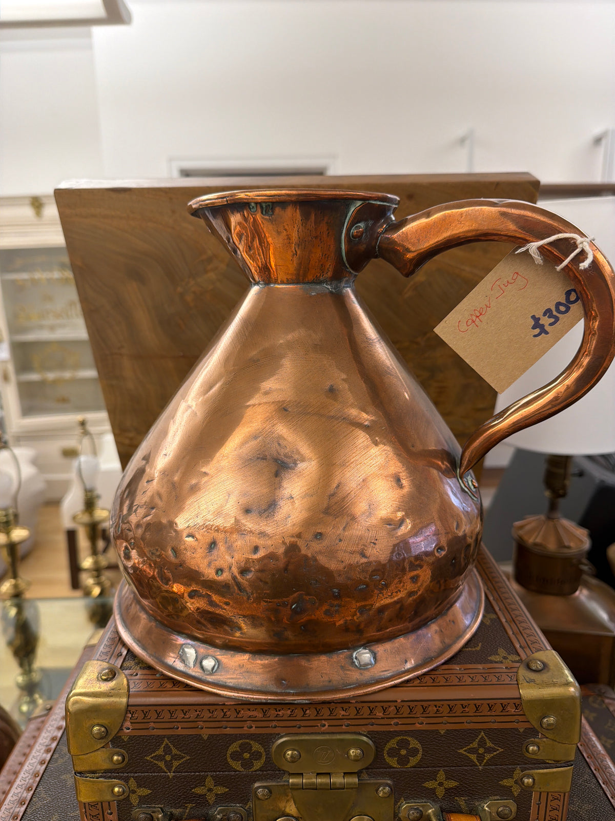 English copper jug