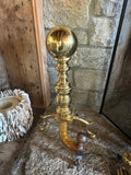 Pair of large brass Andirons