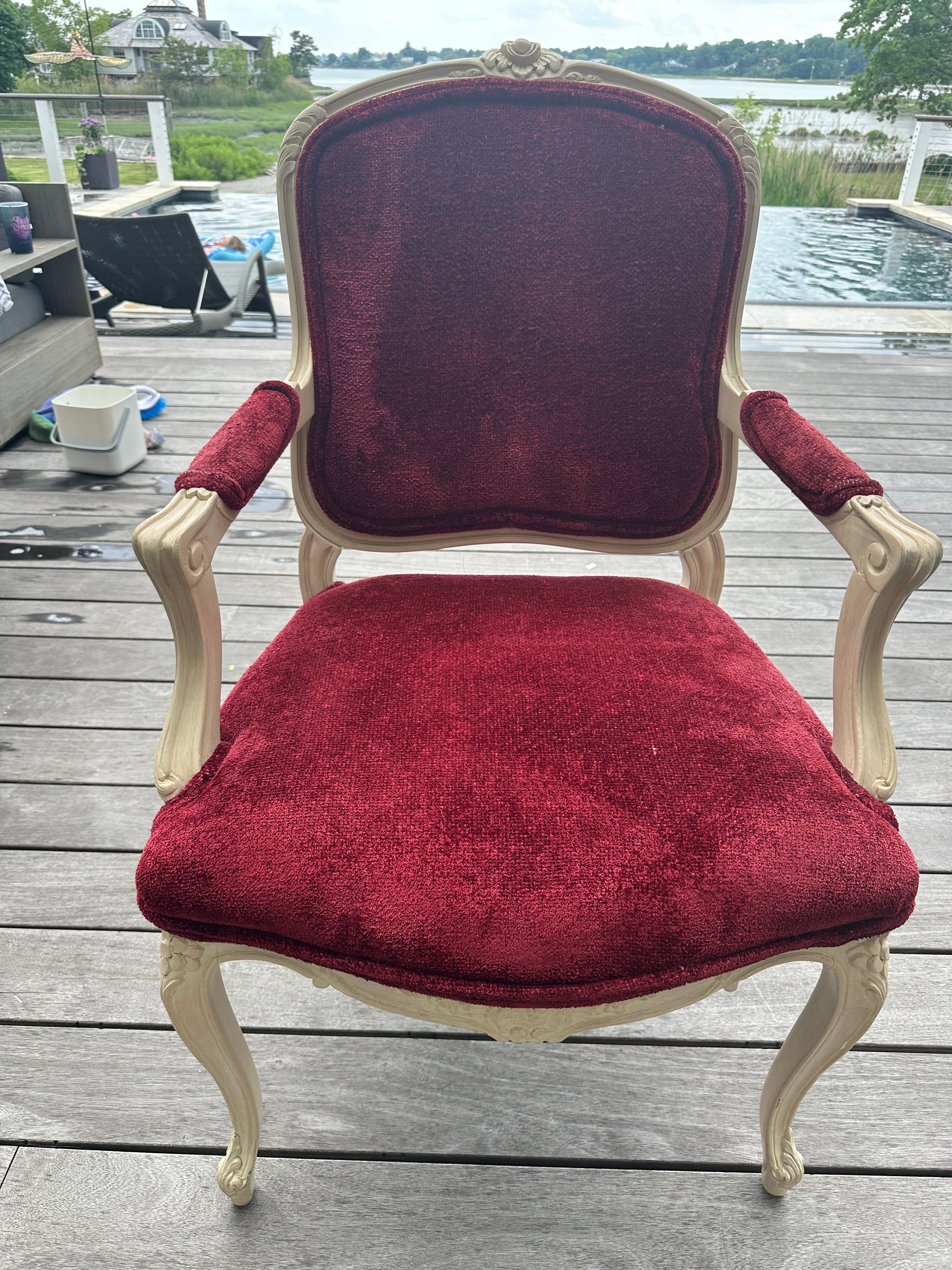 Martin Industries custom chair. Hog and horse hair.