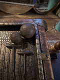 Civil war cannon balls and gun cleaners