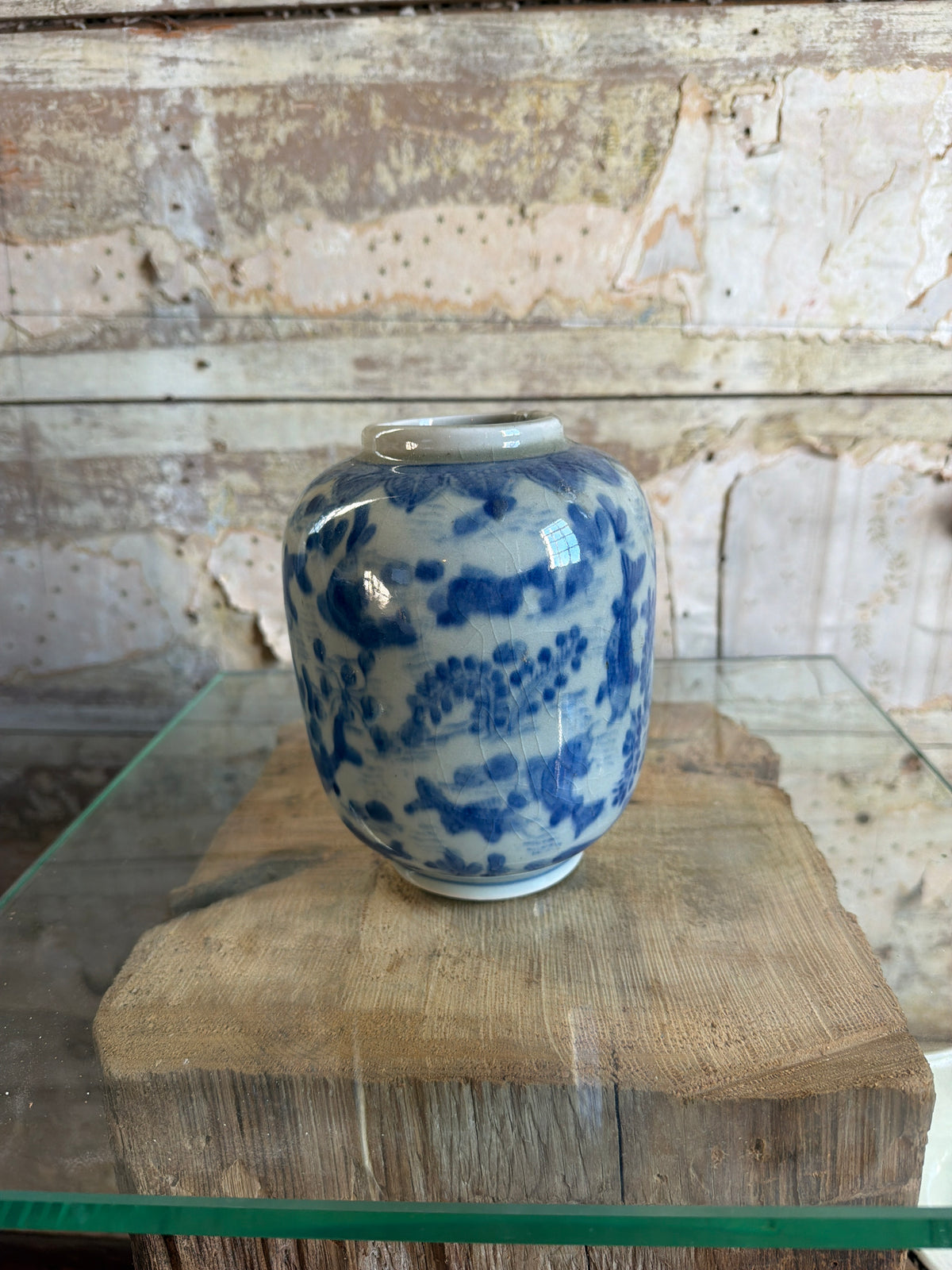 Blue fish vase
