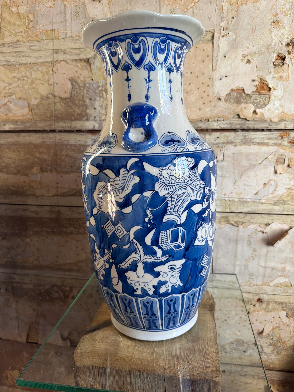 Oversized ceramic vase