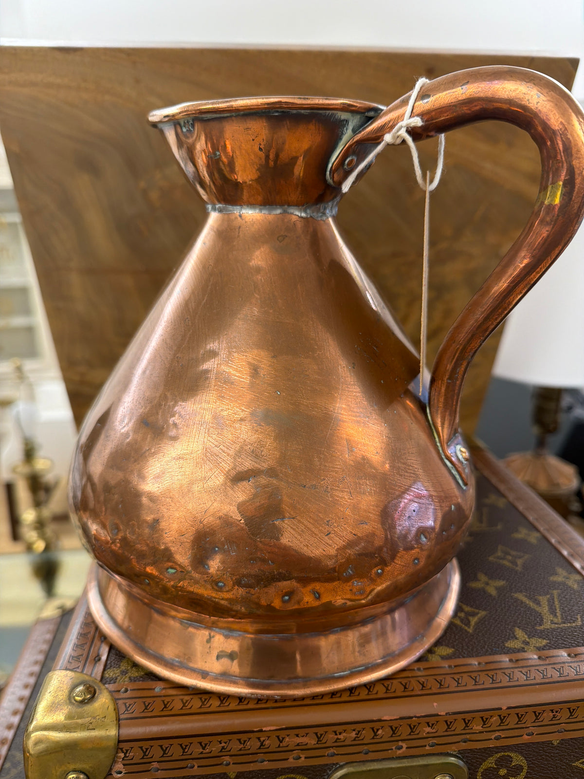 English copper jug