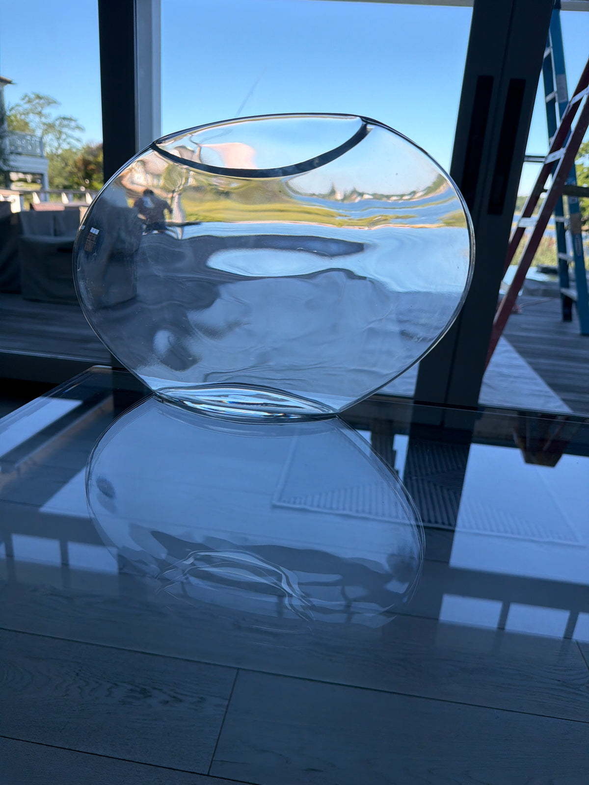 Markku Salo Crystal slanted vase