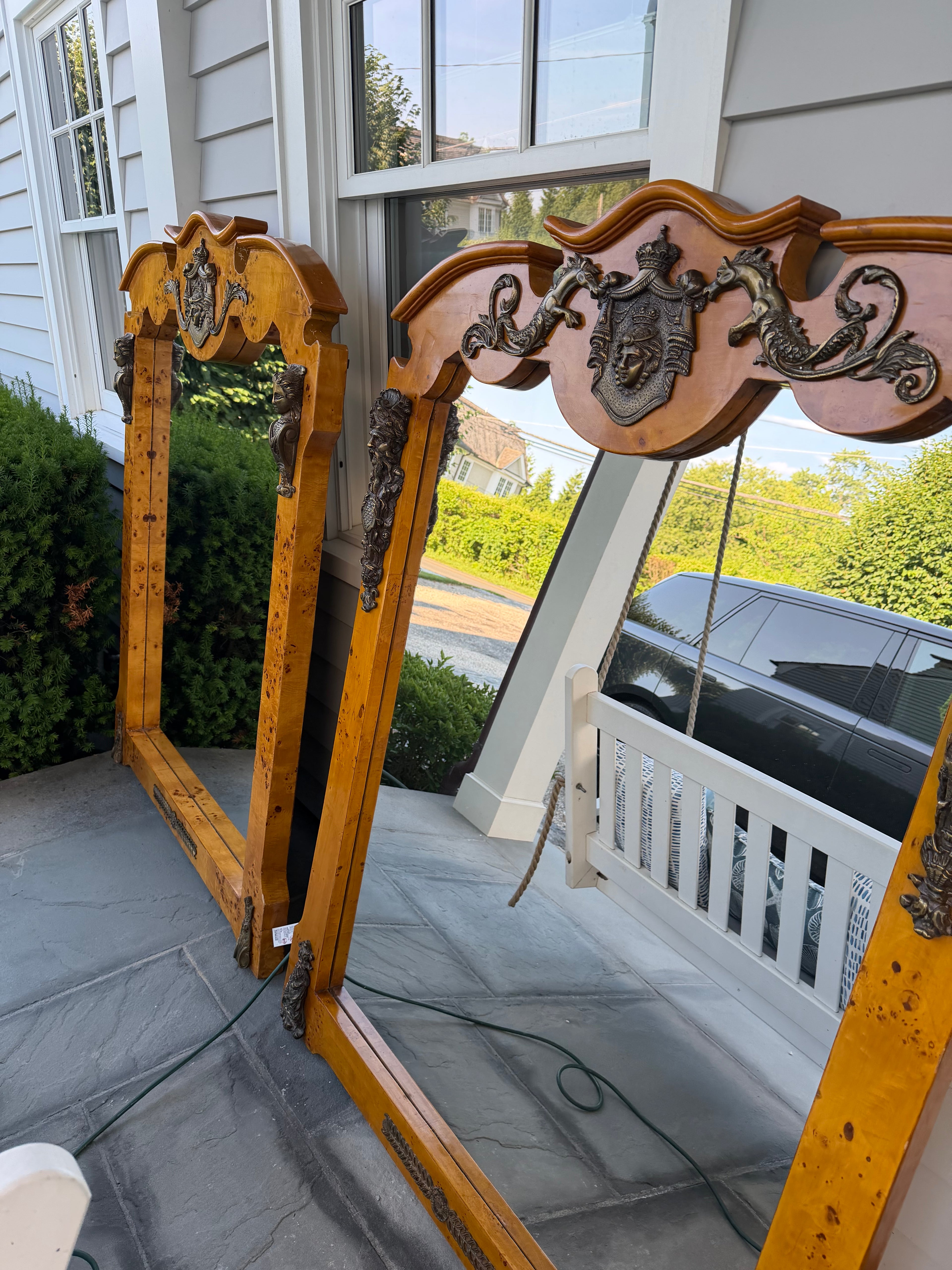 Stunning King and Queen  baroque mirrors. Sold as a pair.