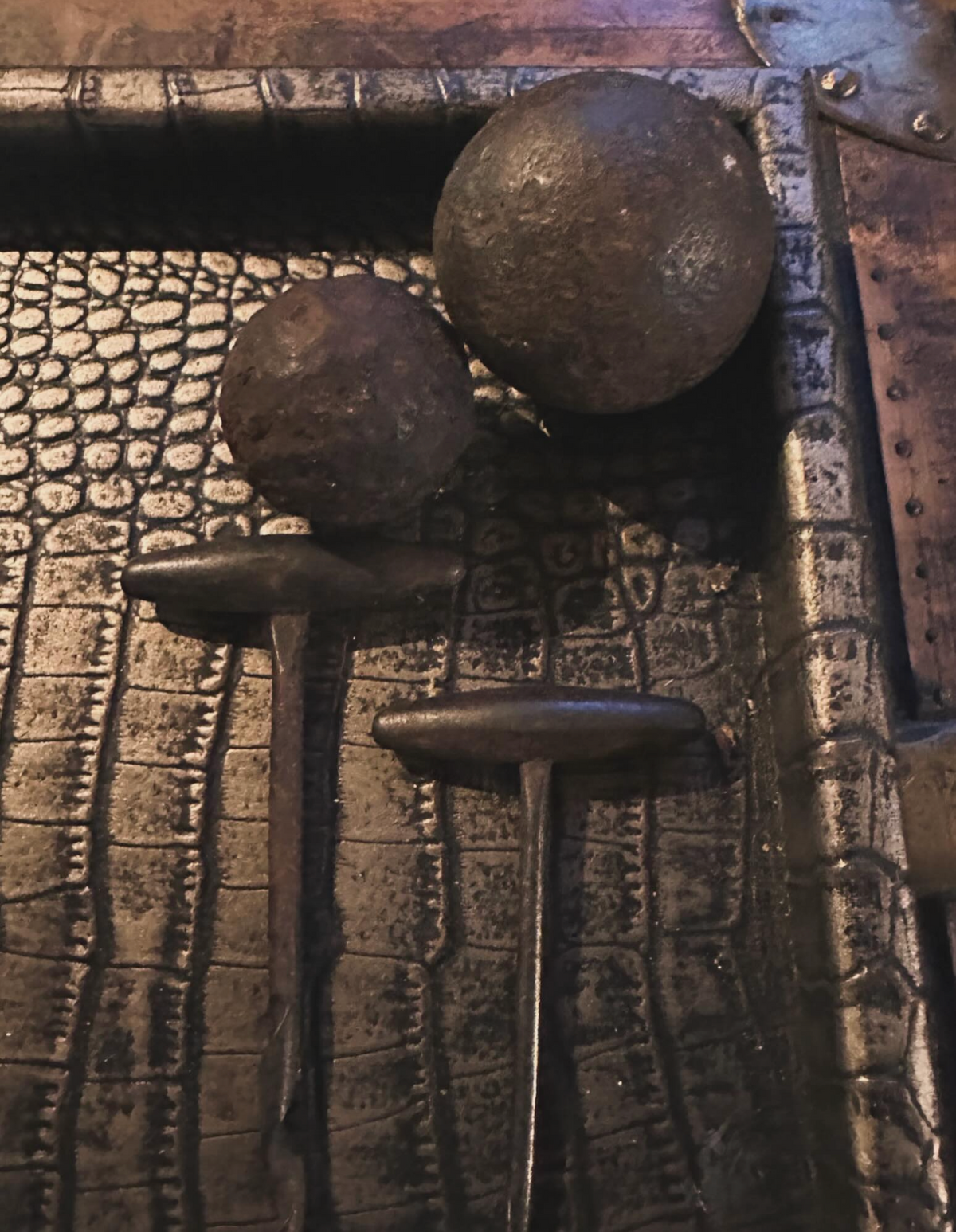 Civil war cannon balls and gun cleaners