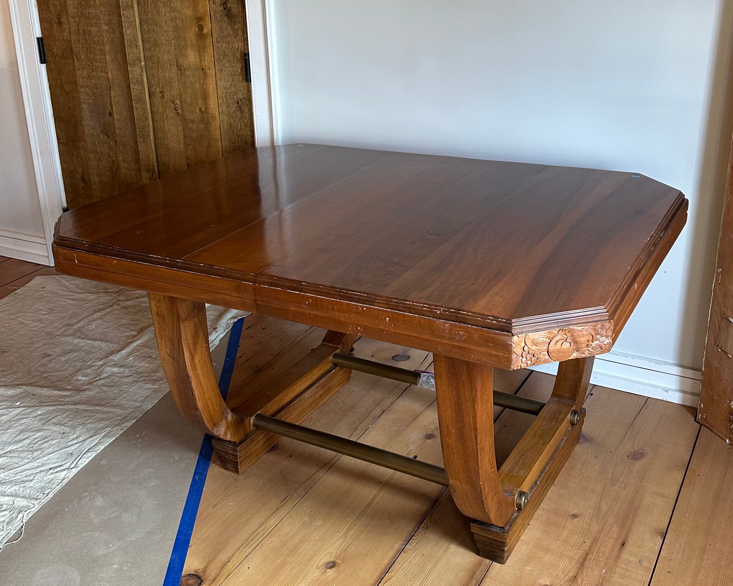 Antique 20th C French walnut table